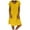 Yellow, variant on Women's Tunic Casual Short Sleeve Round Neck Midi Dress