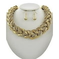 thumbnail image 1 of 2Chique Boutique Women's Braided Mesh Fabric Chain (Gold), 1 of 1