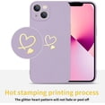 thumbnail image 3 of Compatible with iPhone 13 Case for Women Men Heart Design Soft TPU Slim Protective Phone Case for iPhone 13 6.1" (Lavender), 3 of 11