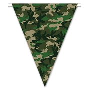 Camo Flag Pennant Banner Party Accessory (1 count) (1/Pkg)