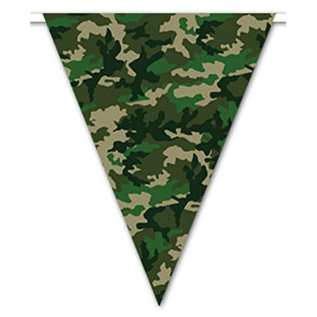 Camo Flag Pennant Banner Party Accessory (1 count) (1/Pkg)