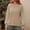 Beige, variant on Swuxness Women's Base Layer Knitted Sweater, Women Long Sleeve Sweater Top, Women's Solid Color Crew Neck Loose Soft Comfortable Pullover Lightweight Sweaters White, L