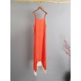 thumbnail image 2 of Vestido de mujer, capa de bloque de color dividido sin mangas bajo alto irregular Maxi Irfora Vestido de mujer, 2 of 7
