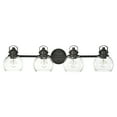 thumbnail image 2 of Lighting JANICE Contemporary 4 Light Rubbed Bronze Bath Vanity Fixture 34" Width, 2 of 6