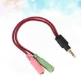 thumbnail image 5 of 2 In 1 3.5mm Headset Splitter 3.5mm Female to 2 Dual 3.5mm Male Headphone Mic Audio Y Splitter Cable with Separate Microphone and Headphone Connector for PC Gaming Headset, 5 of 5