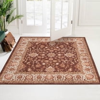Unique Loom Medina Collection Area Rug - Hijaz (3' 3" Square Coffee Brown/Orange)