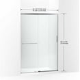 thumbnail image 3 of Kohler 707606-6L-BL 70.5 x 47.62 in. Elate Sliding Shower Door with 0.25 in. Thick Crystal Clear Glass - Matte Black, 3 of 7