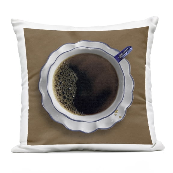 Stupell Industries Aerial View Coffee Cup Design by Matthew Piotrowicz Outdoor Printed Pillow