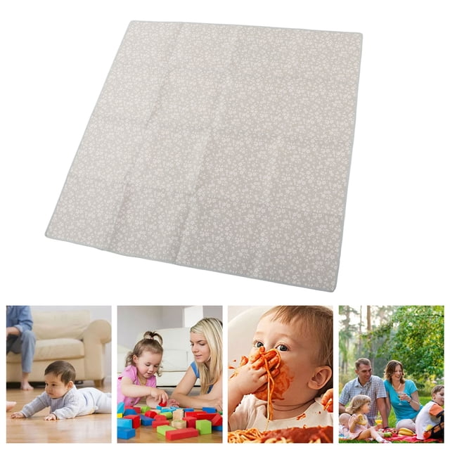 Estera Para Gatear Para Bebés, Fibra De Poliéster, Impermeable, Antideslizante, Fácil De Limpiar, Estera Para Silla Alta, Portátil, De Gran Tamaño Para Niños Pequeños Para