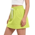 thumbnail image 5 of Amidoa Girls Shorts Elastic Waist Casual Summer Solid Color Soft Sports Cotton Shorts for Kids Green Size 10, 5 of 8