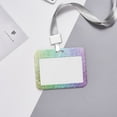 thumbnail image 6 of Zufioo Beautiful Glitter Print Work Badge Protective Case, Waterproof Lanyard, Badge Transparent Clip, Suitable for Induction Card Badge Swipe Credit Card, 6 of 7