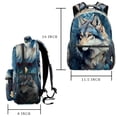 thumbnail image 2 of Lightweight Backpack Wolf School Bag Travel Laptop Daypack for Men Women Casual Rucksack, 2 of 6
