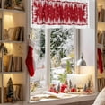 thumbnail image 3 of Winter Snowflakes Valances for Windows, 42 x 18in, Christmas Tree Elk Red Background Rod Pocket Kitchen Valance Curtain Light Filtering Window Treatments for Living Room Bedroom, 1 Panel, 3 of 7