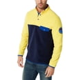 thumbnail image 1 of Club Room - Chaqueta de forro polar con bloques de color para hombre, amarillo, grande, 1 of 1