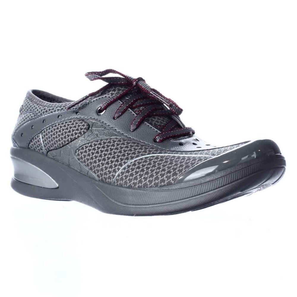 BZEES - Womens Bzees Flame Lace Up Athletic Sneakers, Grey - Walmart ...