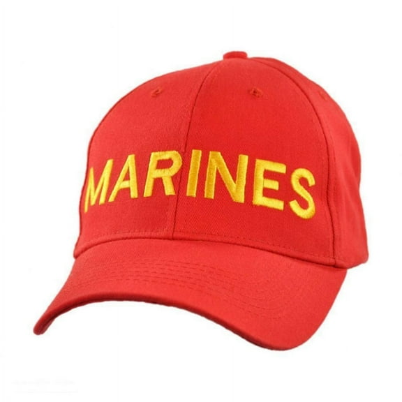 Marines Snapback Baseball Cap - ADJUSTABLE - Red