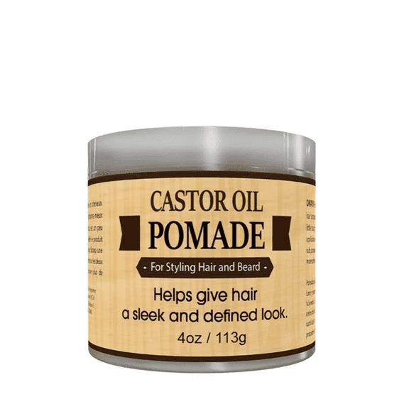 OKAY Men Castor Oil Beard & Hair Pomade, All-Day Hold Styling Pomade for Beard & Hair, Adds Shine & Definition, Silicone & Paraben Free, For All Hair Types, 4 oz