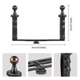thumbnail image 3 of Dual Handles Aluminium Alloy Tray Stabilizer For Underwater Camera Housings Diving Camera Bracket, 3 of 5