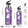 thumbnail image 2 of Yayeee 33oz Insulated Water Bottle Double Wall Stainless Steel with Flip Straw Lid, Halloween Purple Ghosts, 2 of 7