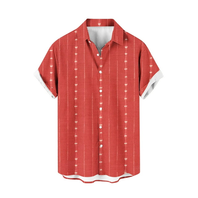 Camisa Hawaiana para Hombres de Manga Corta con Divertido Estampado Tropical, Camisa de Playa Casual para Uso Al Aire Libre Y Diario