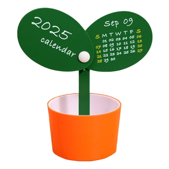 Yuarrent Portalápices vibrante, adorno de escritorio, calendario de hogar, calendario, pluma, organizar el escritorio en Hearth Sprout, Decoración del hogar Naranja