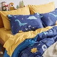 thumbnail image 6 of Sleep Zone Kids Bedding Comforter Set Full/Queen Size - Super Soft & Cute Printed 3-Piece Comforter Set All Seasons for Boys, Girls, Fade Resistant, Machine Washable, Dino Family, 6 of 7