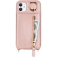 thumbnail image 4 of iPhone 11 Case with Card Holder for Women, iPhone 11 Phone Case Wallet with Strap Credit Card Slots Crossbody with Kickstand Zipper Case for iPhone11 - Rose Gold, 4 of 14