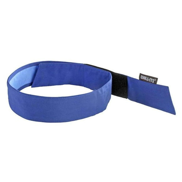 Chill-Its 12577 Evaporative Cooling Bandana with Cooling Towel, Solid Blue