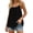 Black, variant on Womens Daily Solid Adjustable Straps Camisole Sleeveless Tops Relaxed Fit Open Back Tank Women's Sleeveless