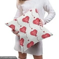 thumbnail image 5 of Ambesonne Romantic Fabric by the Yard Upholstery, Love You Heart Balloons, 5 Yards, Dark Coral and White, 5 of 5