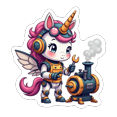 thumbnail image 6 of cartoon Unicorn Stickers, Waterproof Unicorn Sticker for Water Bottle Laptop Phone Cases Planner Skateboard Luggage Helmet Party Favor Decor, Ideal for Adults Teens Teacher Rewards, 6 of 9