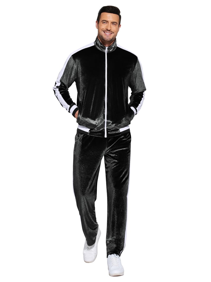 COOFANDY Mens Tracksuit 2 Piece Set Velour Sweatsuit Jogging Suits