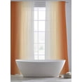 thumbnail image 6 of Sheer Curtains 96 Inches Long, Burnt Orange Ombre Light Filtering Window Curtains for Living Room, Modern Grey Gradient Farmhouse Art Rod Pocket Voile Sheer Curtain Drapes, 52"W x 96"L, 2 Panels, 6 of 8