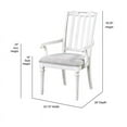 thumbnail image 2 of Panama Jack Sonoma Farmhouse Wood Slat Back Arm Chairs in White (Set of 2), 2 of 3