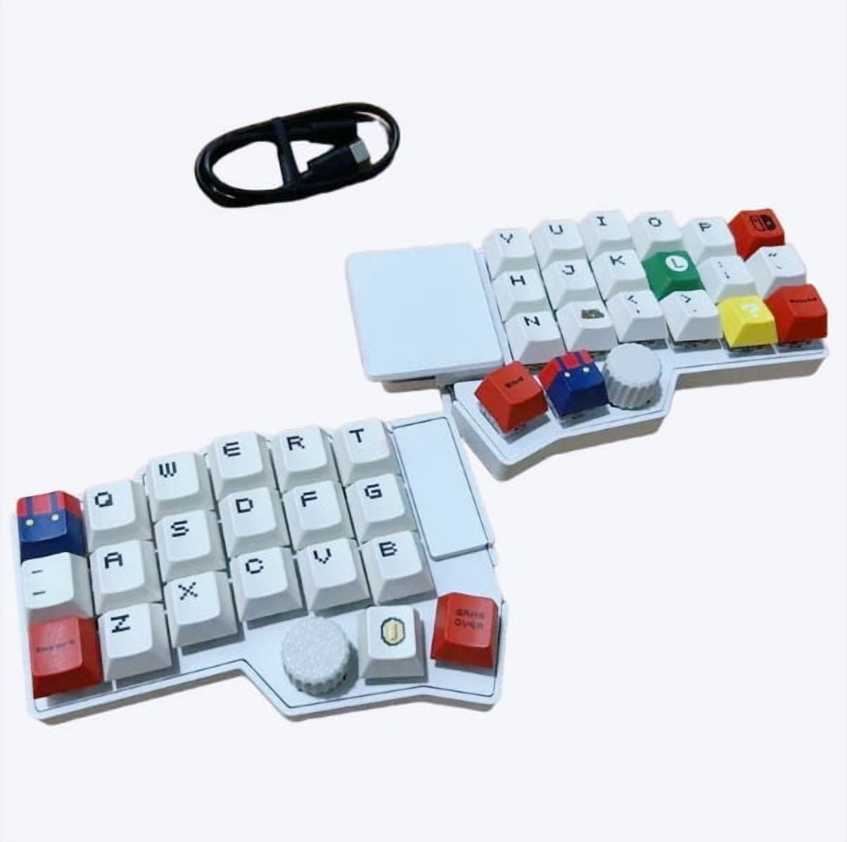 Corne V4.1 Procyon Split Keyboard Kit Square Touchpad Custom RGB VIA with Mouse Knob Hot Swappable Mechanical Keyboard Kit, Wired Single Mode MX Switch, FDM Printed Shell Split Keyboard