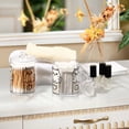 thumbnail image 4 of Yayeee 4 Pack Qtip Holder Bathroom Cotton Swab Canister with Lid Clear Dispenser Set, Beige Chubby Cat, 4 of 6