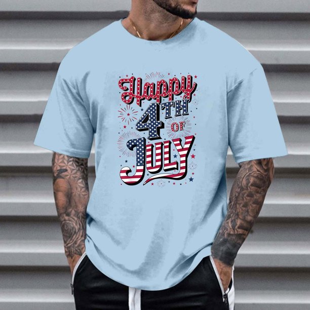 Tops para hombre, blusas y camisas de cuello redondo y manga corta para hombre, tops casuales de cuello redondo y manga corta con estampados especiales para hombre.