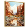 thumbnail image 2 of Designart "Minimalism Canyon Countryside I" Canyon Floater Framed Canvas Art Print, 2 of 5