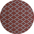 thumbnail image 1 of Ahgly Company Indoor Round Trellis Light Blue Modern Area Rugs, 5' Round, 1 of 4