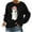 Black, variant on Fashion Women Casual O-neck Animal Cat Printing Long-sleeved Sweatshirt