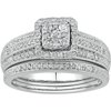 1/2 Carat T.W. Diamond Framed Sterling Silver Bridal Set