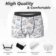 thumbnail image 2 of Men's Boxer Briefs, Gray Butterfly Koala Soft Comfy Mens Underwear Boxer Briefs Breathable With Widen Waist, 2 of 7