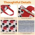 thumbnail image 4 of Pioneer Flower Floral Print Pattern Insulated Lunch Bag for Women & Adults,Large Portable Soft Cooler Lunch Bag,Thermal Food Storage Tote with Pearl Cotton,8.66L,8.75x5.75x9.5 Inch, 4 of 6