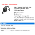 thumbnail image 2 of Right Passenger Side Fender Liner - Compatible with 2018 - 2023 Volkswagen Tiguan 2019 2020 2021 2022, 2 of 2