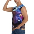 thumbnail image 3 of Picia Colorful Frog Among Flowers mens Cotton Tank Undershirts , Moisture-wicking Ribbed Tanks, Lightweight Cotton Tank Undershirts-Large, 3 of 8