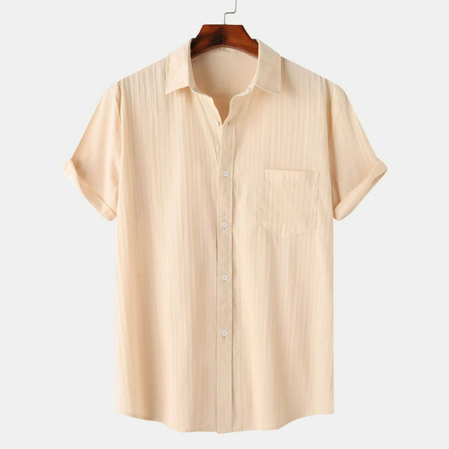 pstuiky camisetas de hombre, Camisa hawaiana informal de manga corta con cuello vuelto y botones para hombre camisetas de hombre s