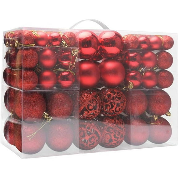 LINLIN Christmas Tree Decoration Ball, 100pcs Christmas Baubles Ornaments 3cm 4cm 6cm, Shatterproof Christmas Hanging Balls Decoration, Christmas Tree Holiday Wedding Party Pendants Gifts