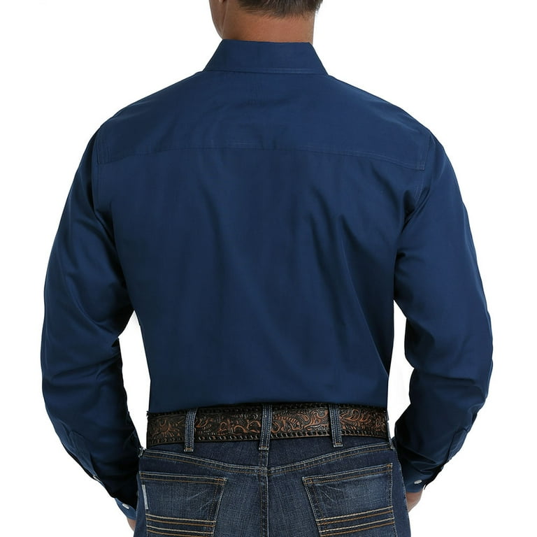 dot dot smile dress Cinch Men's Blue Floral Long Sleeve Button Shirt, S main image 1