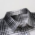 thumbnail image 6 of WRKEKC Plaid Shirt Men Long Sleeve Button-Down Flannel Shirts Casual Turn-Down Collar Loose Fit Daily Tops, 6 of 9