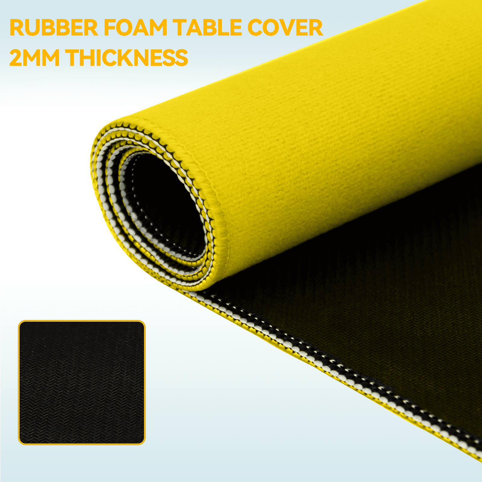 Noise Reducing Anti-Slip Table Cover Pad | Portable Game Mat for Mahjong, Poker, Cards, Dominoes with Carry Bag (Yellow)